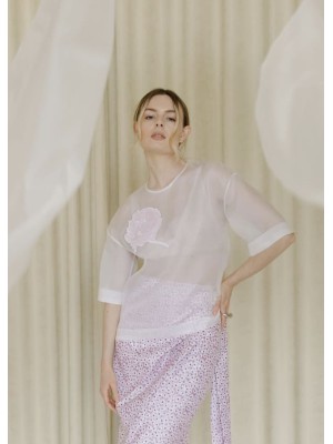 NAGRODZKI.S Rosa Rock mit zartem Blumenmuster