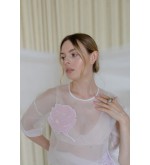 NAGRODZKI.S Rosa Bluse mit Stickerei