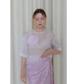 NAGRODZKI.S Rosa Bluse mit Stickerei