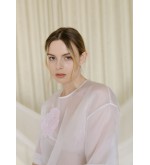 NAGRODZKI.S Rosa Bluse mit Stickerei