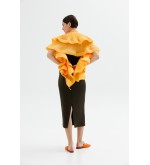 Transformierbares plissiertes Chiffon-Top-Bolero von Panove