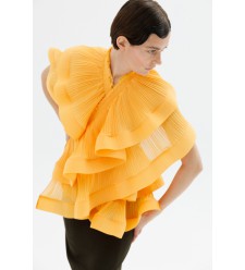 Transformierbares plissiertes Chiffon-Top-Bolero von Panove