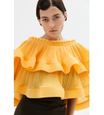 Transformierbares plissiertes Chiffon-Top-Bolero von Panove