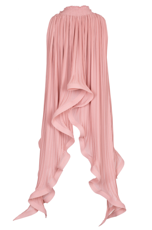 Asymmetrische, transformierte Plissee-Chiffonbluse