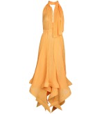 Asymmetrisches Chiffonkleid mit offenem Rücken von Panove