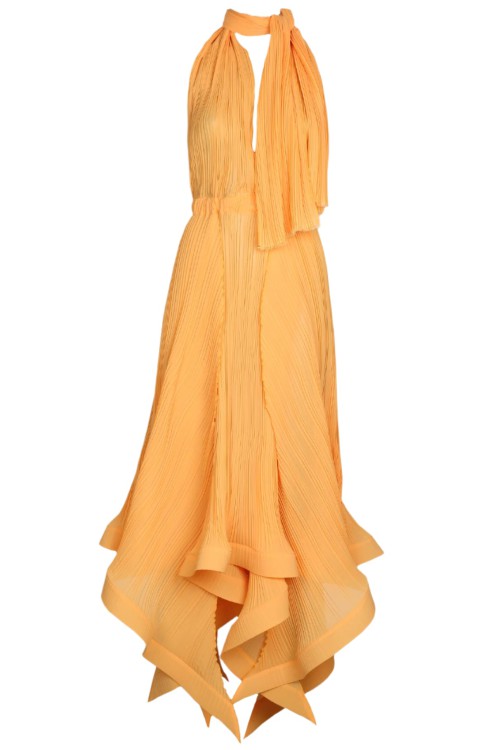 Asymmetrisches Chiffonkleid mit offenem Rücken von Panove