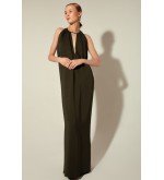 Panove Krepp-Maxikleid