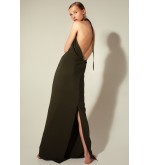 Panove Krepp-Maxikleid