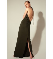 Panove Krepp-Maxikleid