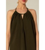 Panove Krepp-Maxikleid