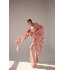 Asymmetrische, transformierte Plissee-Chiffonbluse