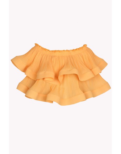 Transformierbares plissiertes Chiffon-Top-Bolero von Panove
