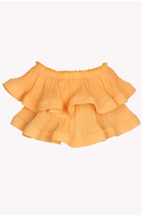 Transformierbares plissiertes Chiffon-Top-Bolero von Panove