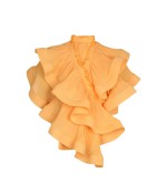 Transformierbares plissiertes Chiffon-Top-Bolero von Panove