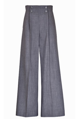 Women’s Grey Wool Trousers