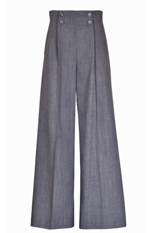  Damen Wollhose in Grau