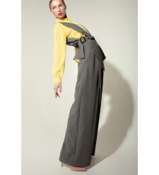  Damen Wollhose in Grau