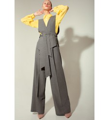 Damen Wickelweste in Grau