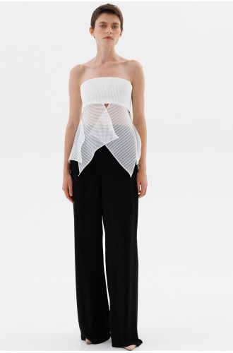 Panove Jacquard-Organza-Basken-Top