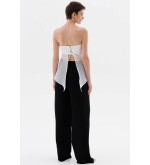 Panove Jacquard-Organza-Basken-Top