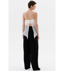 Panove Jacquard-Organza-Basken-Top