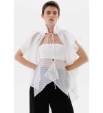 Panove Jacquard-Organza-Basken-Top