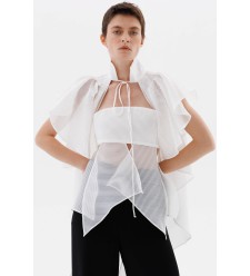 Panove Jacquard-Organza-Basken-Top