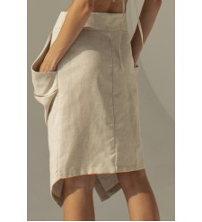 Panove Asymmetrischer Rock aus Hanf und Baumwolle