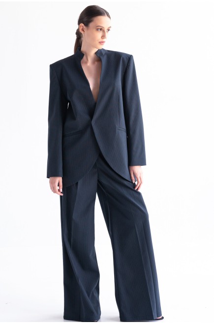 Weite Baumwollhose mit Nadelstreifen von Panove