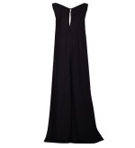 Panove Schwarzer Crêpe-Chiffon Overall