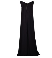 Panove Schwarzer Crêpe-Chiffon Overall