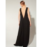 Panove Schwarzer Crêpe-Chiffon Overall