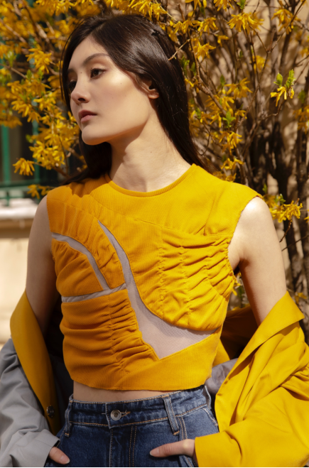 Crop Top gelb