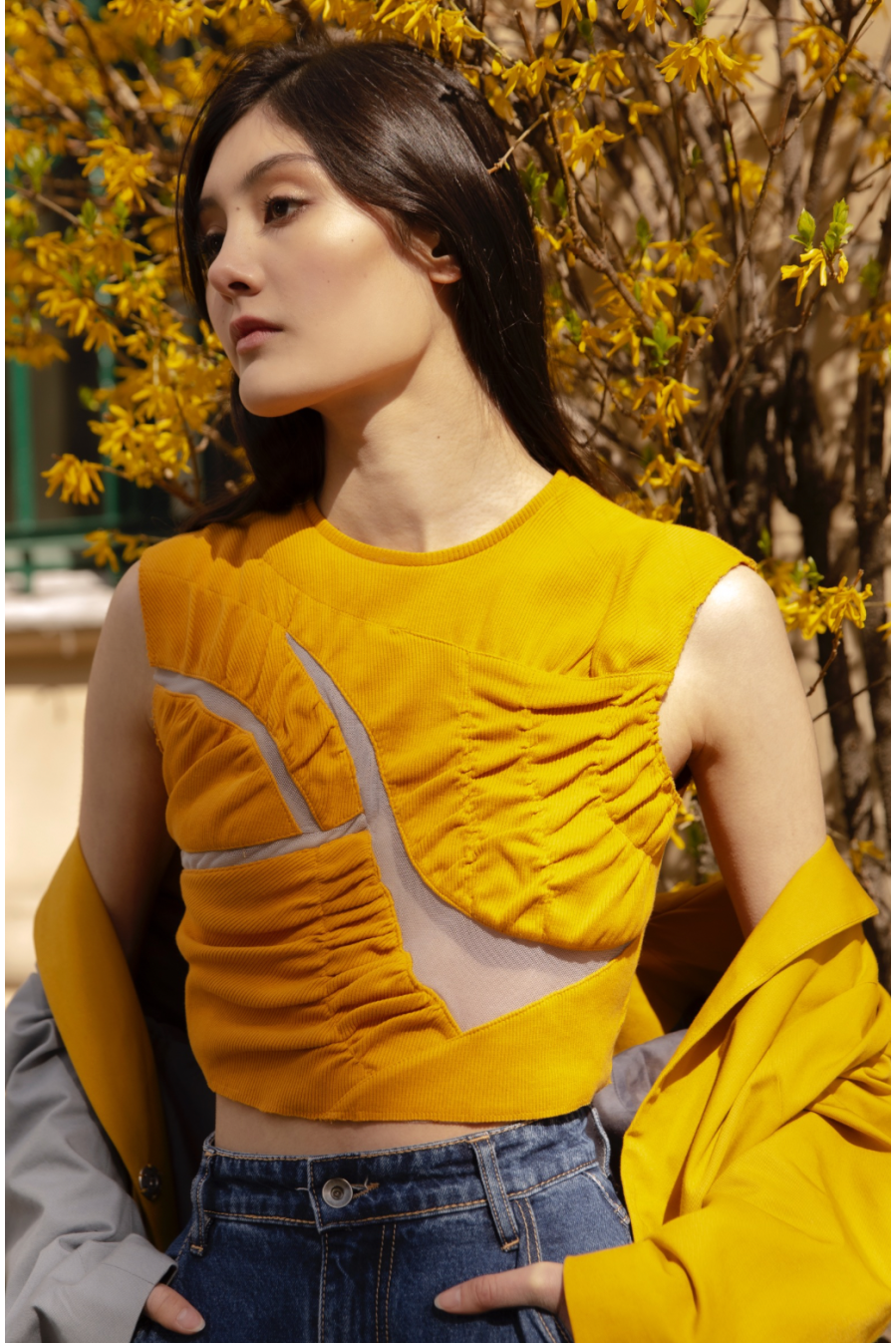 Crop Top gelb