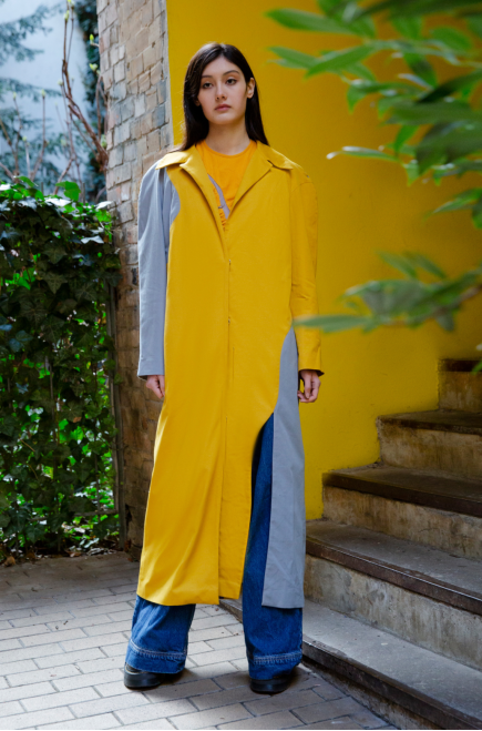  Trench gelb/blau