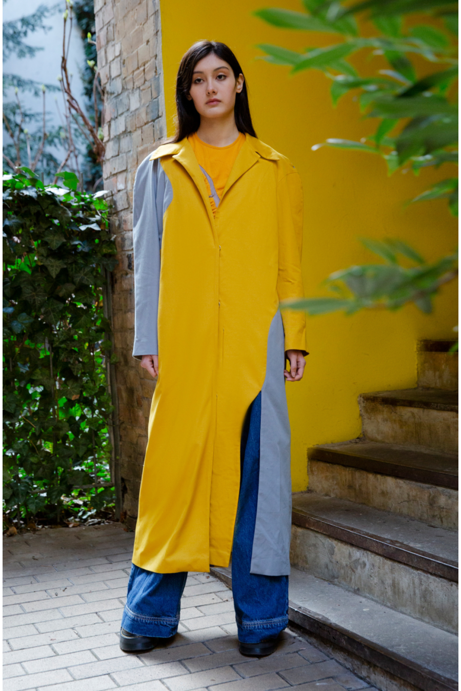  Trench gelb/blau