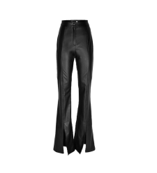Hose aus Kunstleder mit Samtfutter (Schwarz)