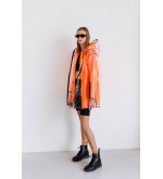 iCoat Transparenter Mantel mit LED-Besatz und Fleecejacke