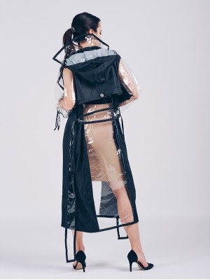 iCoat Iconic Trenchcoat Lang (Schwarz)