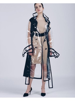 iCoat Iconic Trenchcoat Lang (Schwarz)