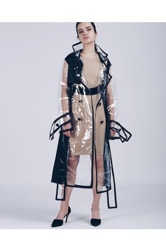 iCoat Trenchcoat Lang (Schwarz)