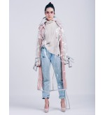 iCoat Iconic Trenchcoat Lang (Rosa)