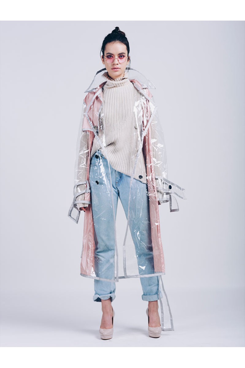 iCoat Iconic Trenchcoat Lang (Rosa)