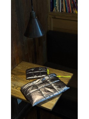 iCoat Laptop-Hülle + Kosmetiktasche (Silber)