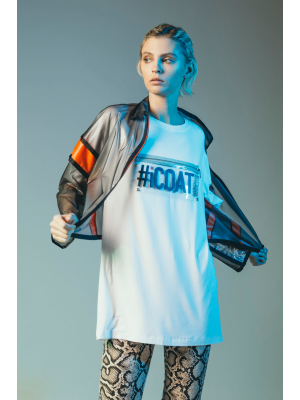 iCoat Leuchtend orangefarbener futuristischer Windbreaker