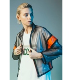 iCoat Leuchtend orangefarbener futuristischer Windbreaker