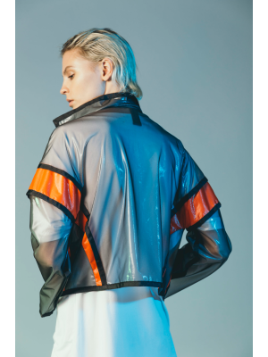 iCoat Leuchtend orangefarbener futuristischer Windbreaker