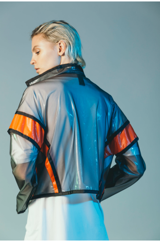 iCoat Leuchtend orangefarbener futuristischer Windbreaker
