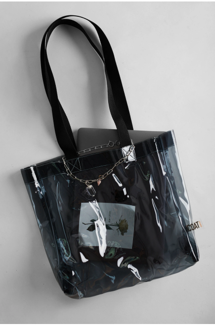 iCoat 2-in-1: Shopper-Tasche & Accessoire mit Bergkristall