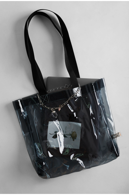 iCoat 2-in-1: Shopper-Tasche & Accessoire mit Bergkristall